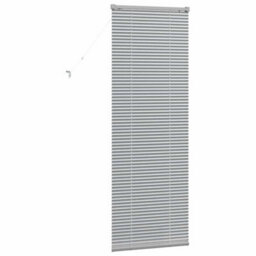 Berkfield Window Blind With Curtains Manual Silver Aluminium - thumbnail 7