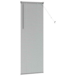 Berkfield Window Blind With Curtains Manual Silver Aluminium - thumbnail 5