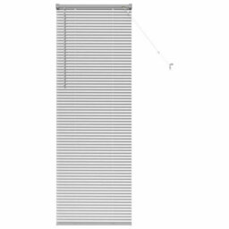 Berkfield Window Blind With Curtains Manual Silver Aluminium - thumbnail 2