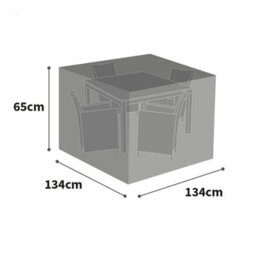 Bosmere All-Weather Extra Large Modular 4 Seater Cube Set Cover Black L134Cm W134Cm H65Cm Waterproof Heavy Duty 6 Year Guarantee - thumbnail 2