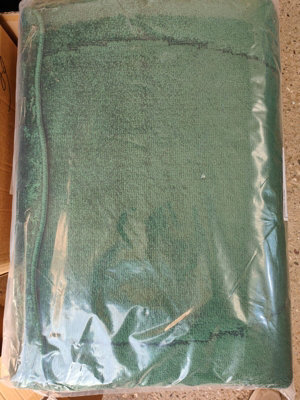 Biznest Set Of 4 Romany Gypsy Non Slip Washables Mats Rugs Tourer Bows Design Caravan 67X120Cm Dark Green