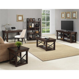 Dorel Wildwood 8 Shelf Bookcase Espresso Wood Look - thumbnail 5