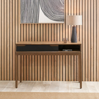 Pacific Lifestyle 1 Drawer Black And Natural Acacia Wood Console Table - image 1