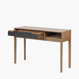 Pacific Lifestyle 1 Drawer Black And Natural Acacia Wood Console Table - thumbnail 4