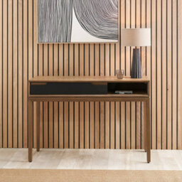 Pacific Lifestyle 1 Drawer Black And Natural Acacia Wood Console Table - thumbnail 1