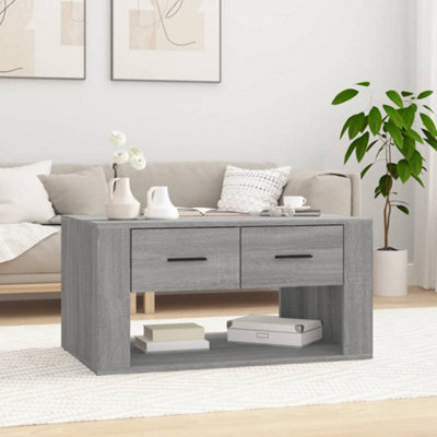 Berkfield Coffee Table Grey Sonoma 80X50X40 Cm Engineered Wood - image 1
