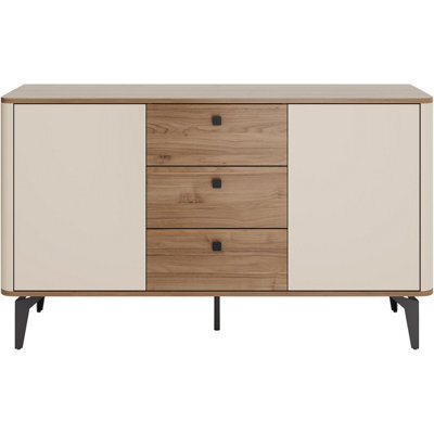 Arten Aurena Au4 Sideboard 140Cm Cashmere And Royal Walnut With 3 Drawers - image 1