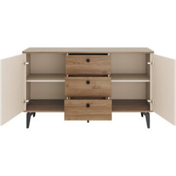 Arten Aurena Au4 Sideboard 140Cm Cashmere And Royal Walnut With 3 Drawers - thumbnail 3