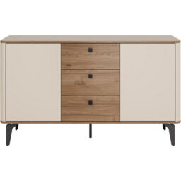 Arten Aurena Au4 Sideboard 140Cm Cashmere And Royal Walnut With 3 Drawers - thumbnail 1