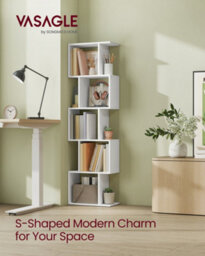 LEDREM Bookshelf, 6-Tier Bookcase, 24 X 40 X 159 Cm, Room Divider, Cube Display Shelf, Freestanding Storage Shelf - thumbnail 1