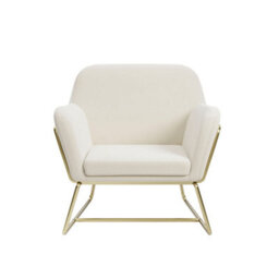 Wyld Haus Marselle Cream Velvet Upholstered Armchair With Matt Black Metal Legs - thumbnail 5
