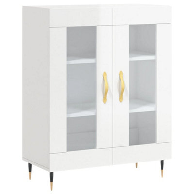 Berkfield Classic Sideboard High Gloss White 69.5X34X90 Cm Engineered Wood - image 1