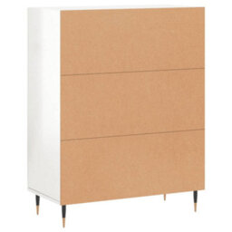 Berkfield Classic Sideboard High Gloss White 69.5X34X90 Cm Engineered Wood - thumbnail 8
