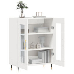 Berkfield Classic Sideboard High Gloss White 69.5X34X90 Cm Engineered Wood - thumbnail 4