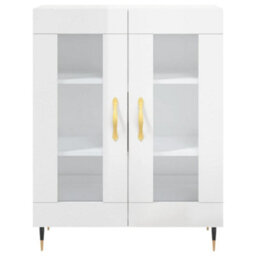 Berkfield Classic Sideboard High Gloss White 69.5X34X90 Cm Engineered Wood - thumbnail 5