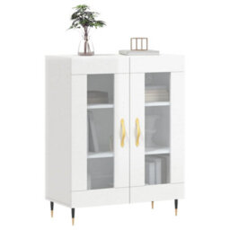 Berkfield Classic Sideboard High Gloss White 69.5X34X90 Cm Engineered Wood - thumbnail 3