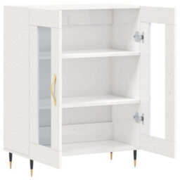 Berkfield Classic Sideboard High Gloss White 69.5X34X90 Cm Engineered Wood - thumbnail 6