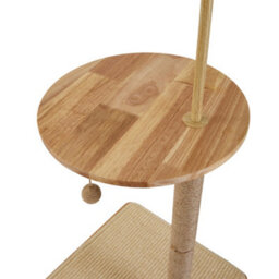 Living And Home 2-In-1 Cat Tower Cat Tree Climbing Frame Foot Switch Floor Lamp Floor Light H 164 Cm - thumbnail 5