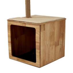 Living And Home 2-In-1 Cat Tower Cat Tree Climbing Frame Foot Switch Floor Lamp Floor Light H 164 Cm - thumbnail 3