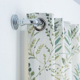 A.unique Home Room Darkening Metal Extendable Curtain Pole With Rings And Fittings - Nickel, 70Cm - 120Cm  Approx - thumbnail 2