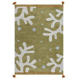 Beliani Kids Rug Jajpur  Green 140 X 200 Cm Cotton - thumbnail 1