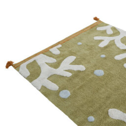 Beliani Kids Rug Jajpur  Green 140 X 200 Cm Cotton - thumbnail 4