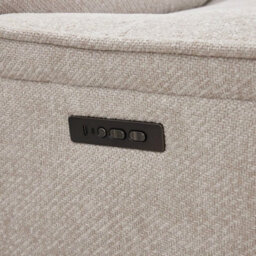 Meteor Beige Fabric Power Reclining Swivel Chair, Electric Recliner With Usb-A & Usb-C Charging Ports, Wireless Phone Holder - thumbnail 4