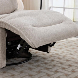 Meteor Beige Fabric Power Reclining Swivel Chair, Electric Recliner With Usb-A & Usb-C Charging Ports, Wireless Phone Holder - thumbnail 8