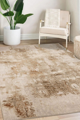 Oriental Weavers Dusk Marble Champagne Rug-140Cm X 200Cm - image 1