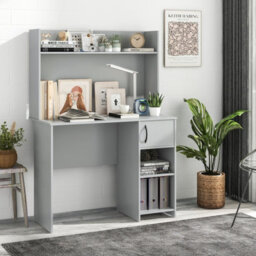 Costway Modern Computer Desk Home Office Writing Study Desk W/ Display Shelf - thumbnail 9