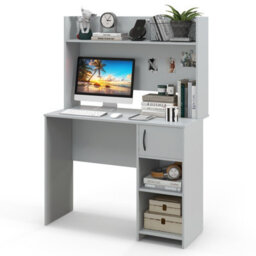 Costway Modern Computer Desk Home Office Writing Study Desk W/ Display Shelf - thumbnail 2