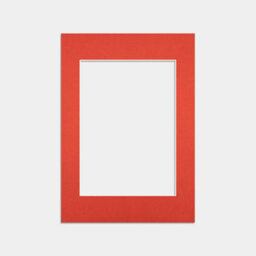 Ak Frames A4 Poppy Red Picture Mounts To Fit A5 Aperture Size - Mount Board Only (No Frame Included) - thumbnail 1
