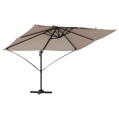 Berkfield Modern Cantilever Roma Parasol Taupe 352X251X260 Cm Aluminium - image 1