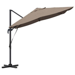 Berkfield Modern Cantilever Roma Parasol Taupe 352X251X260 Cm Aluminium - thumbnail 6