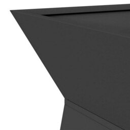 Berkfield Garden Pillar Planter With Bowl Black 35X35X73 Cm Steel - thumbnail 7