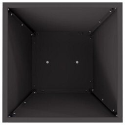 Berkfield Garden Pillar Planter With Bowl Black 35X35X73 Cm Steel - thumbnail 6
