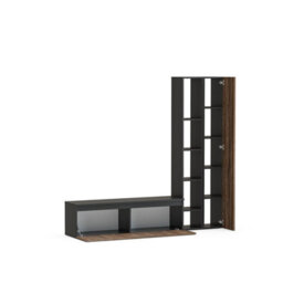 Decorotika Stockholm Moduler Modern Tv Unit Wall Mount Customizable Layout Black Alina - thumbnail 5