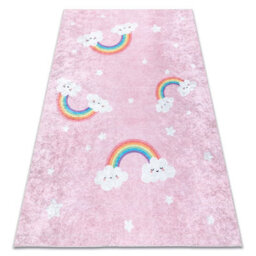 RugsX Junior 52063.802 Washing Carpet Rainbow, Clouds For Children Anti-Slip - Pink  140X190 Cm - thumbnail 4