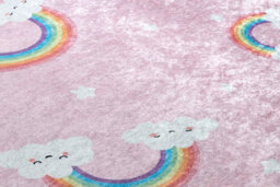 RugsX Junior 52063.802 Washing Carpet Rainbow, Clouds For Children Anti-Slip - Pink  140X190 Cm - thumbnail 5