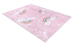 RugsX Junior 52063.802 Washing Carpet Rainbow, Clouds For Children Anti-Slip - Pink  140X190 Cm - thumbnail 3