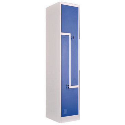 Manutan Expert Metal Storage Locker - L-Shaped Doors - 2 Modern Cabinets - Flat Pack - image 1