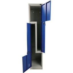 Manutan Expert Metal Storage Locker - L-Shaped Doors - 2 Modern Cabinets - Flat Pack - thumbnail 2