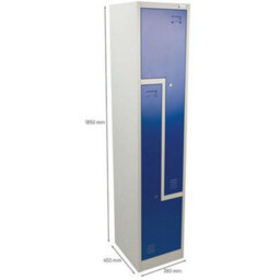 Manutan Expert Metal Storage Locker - L-Shaped Doors - 2 Modern Cabinets - Flat Pack - thumbnail 3
