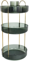 Xample Makeup Organiser Rotating, 3 Tier Round Skincare Organiser, Customisable, Toiletries Cosmetics Organiser, Gift (Pale Green) - thumbnail 5