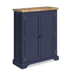 Statement Furniture Florence Shoe Storage Cabinet Wooden Shoe Rack - Navy Blue