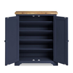 Statement Furniture Florence Shoe Storage Cabinet Wooden Shoe Rack - Navy Blue - thumbnail 9