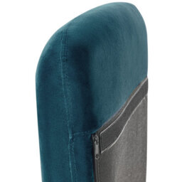 Beliani Velvet Sea Blue Rocking Chair With Metal Legs, W71 X D90 X H97Cm - thumbnail 6