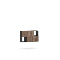 Decorotika Fiko Modern Wall-Mounted Sideboard Black Alina - thumbnail 4