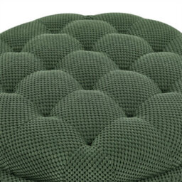 Abrihome Dark Green Round Storage Ottoman With Removable Tray Top, Nubby Upholstered Coffee Table For Living Room & Bedroom - thumbnail 6