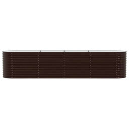 Berkfield Garden Raised Bed Brown 400 X 80 X 81 Cm Steel - thumbnail 6